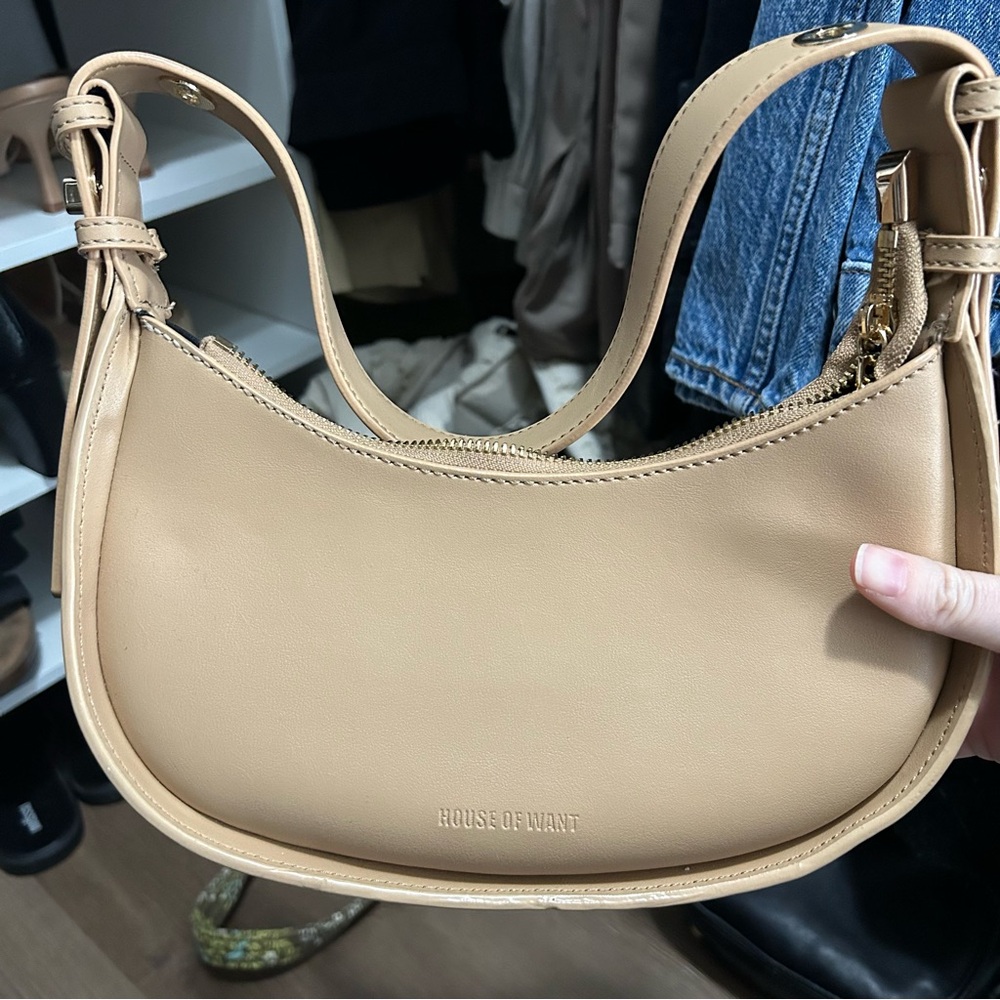 House of Want Beige/Tan Shoulder Bag